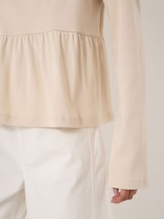 Hush Natural Sana Peplum Jersey Top - Image 4 of 5