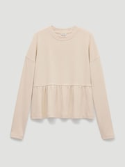 Hush Natural Sana Peplum Jersey Top - Image 5 of 5