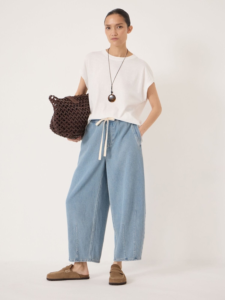 Hush White Aisling Cotton Slub T-Shirt - Image 1 of 6