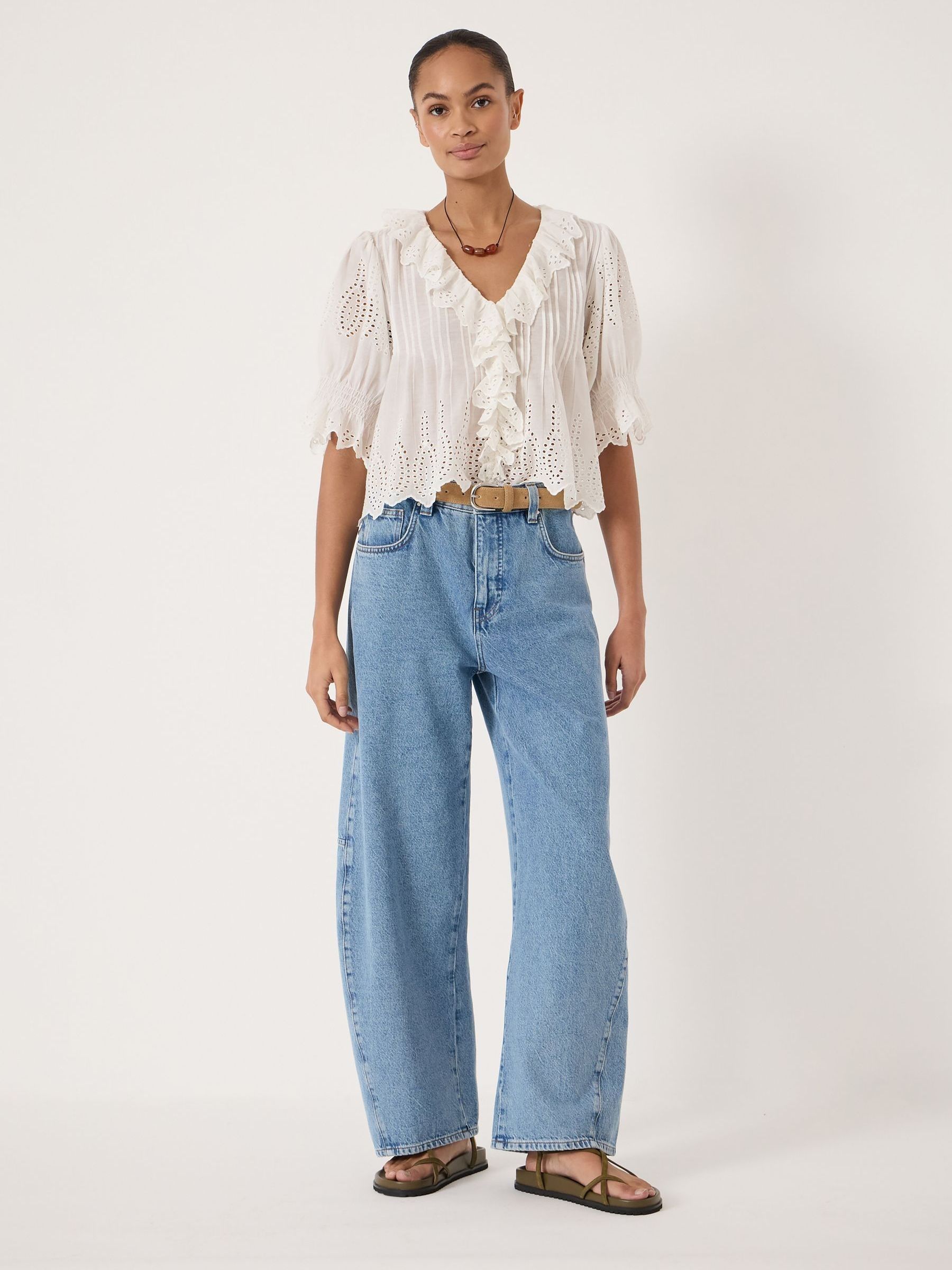 Buy Hush White Koa Cotton Broderie Blouse from Next USA