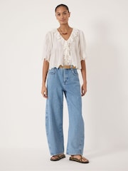 Hush White Koa Cotton Broderie Blouse - Image 2 of 5