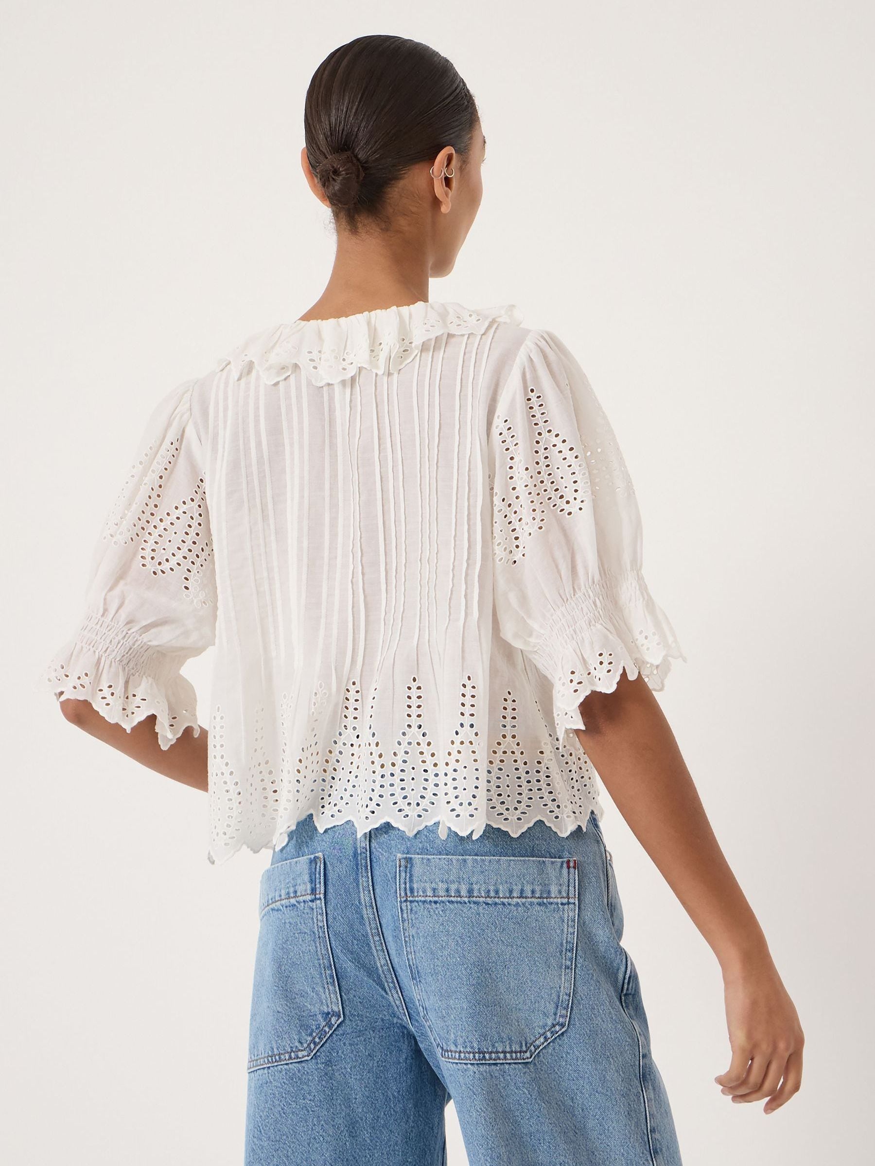 Buy Hush White Koa Cotton Broderie Blouse from Next USA