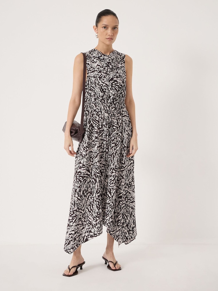 Hush Brown Estie Cowl Neck Hanky Hem Dress - Image 1 of 5