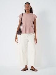 Ροζ - Κοντομάνικο μπλουζάκι Hush Ellery με πτυχώσεις και απελευθέρωση - Εικόνα 3 από 5