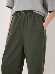 Hush Green Jack Barrel Leg Pull On Trousers - Image 4 of 5