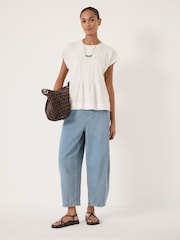 Hush White Ellery Pleat Release T-Shirt - Image 1 of 5