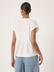 Hush White Ellery Pleat Release T-Shirt - Image 2 of 5