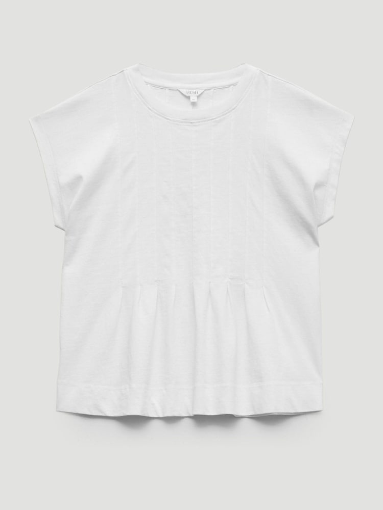 Hush White Ellery Pleat Release T-Shirt - Image 5 of 5