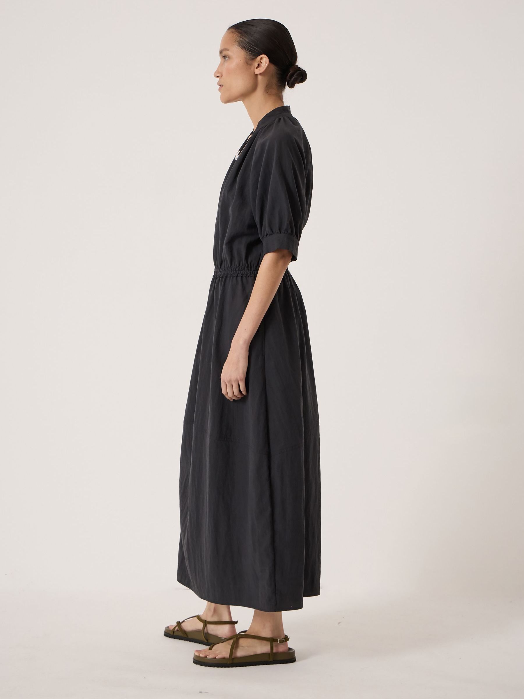Buy Hush Black Isla Short Sleeve Midi Dress from Next USA