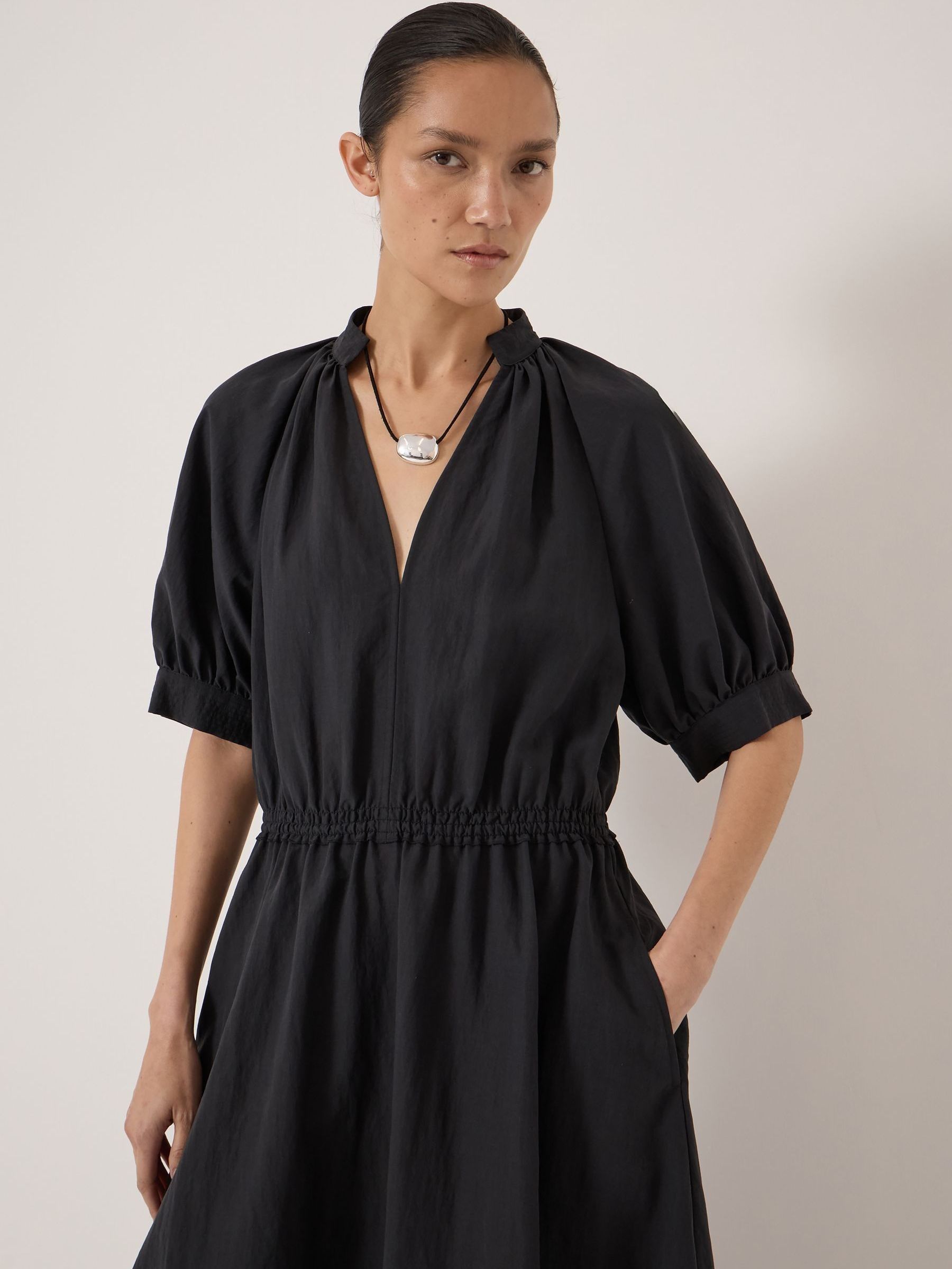 Buy Hush Black Isla Short Sleeve Midi Dress from Next USA