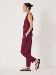 Hush Red Cropped Jersey Jumpsuit - Image 2 of 5