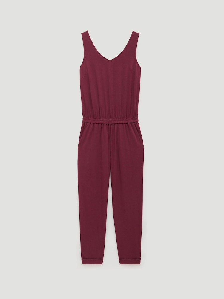 Hush Red Cropped Jersey Jumpsuit - Image 5 of 5 Hush Red Cropped Jersey Jumpsuit - Image 5 of 5