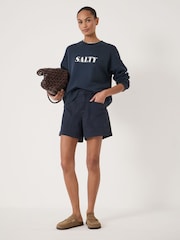 Hush Blue Cordi Cotton Shorts - Image 1 of 5