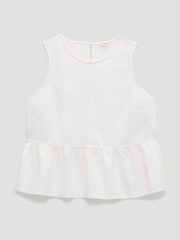 Белый - Hush Nomie Halter Neck Linen Peplum Top - Изображение 5 5