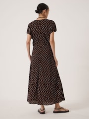 Hush Brown Grace Crepe V-Neck Maxi Dress - Image 4 of 6