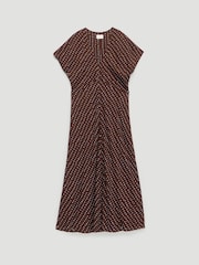 Hush Brown Grace Crepe V-Neck Maxi Dress - Image 6 of 6