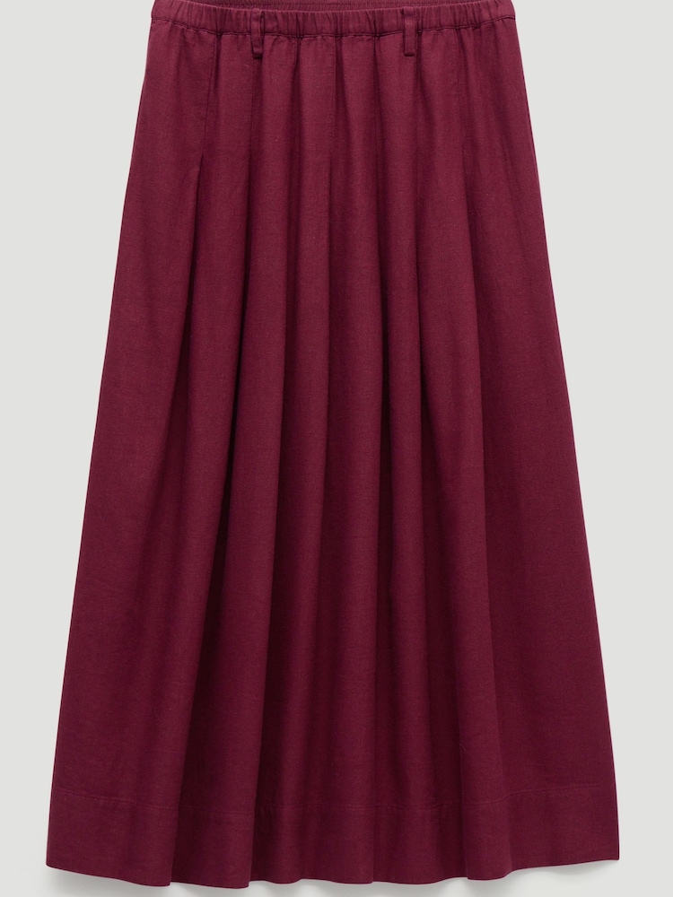 Hush שמלת מידי מתערובת פשתן בעיטור קפלים, דגם Ivy - תמונה 5 מתוך 5