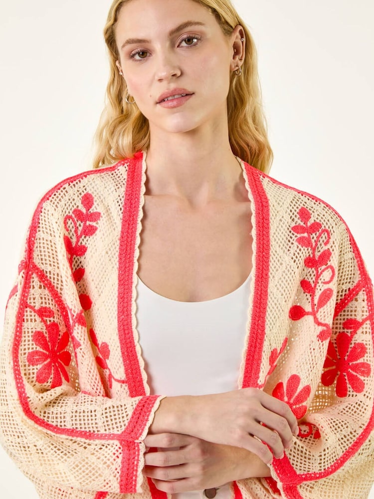 Πλεκτή ζακέτα με Roman κέντημα - Εικόνα 1 από 5