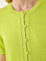 Roman Green Light Weight Button Knit Cardigan - Image 6 of 6