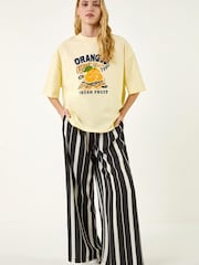 Roman Yellow Placement Print Top - Image 4 of 5