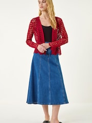 Roman Crochet Edge To Edge Cardigan - 画像 2 / 5