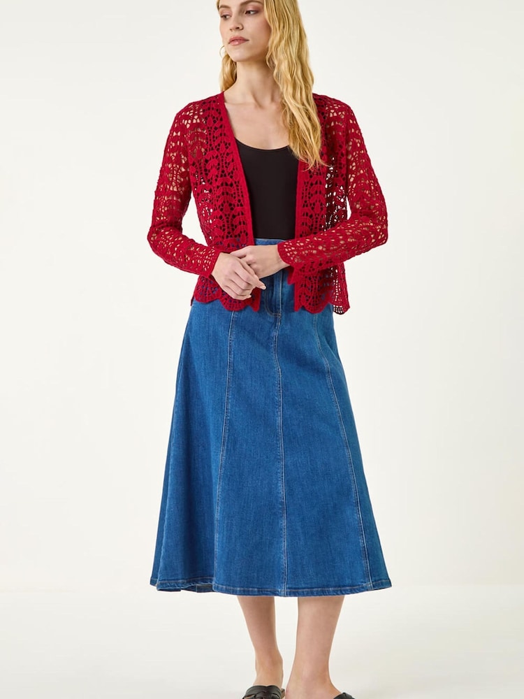 Roman Crochet Edge To Edge Cardigan - 画像 2 / 5