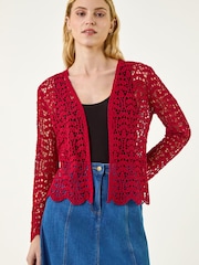Roman Crochet Edge To Edge Cardigan - 画像 4 / 5