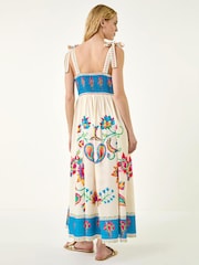Roman Blue Paisley Midi Dress - Image 3 of 4