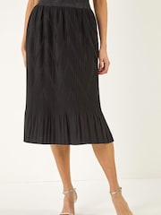 Roman Pleated Crinkle Midi Skirt - Bild 1 von 5