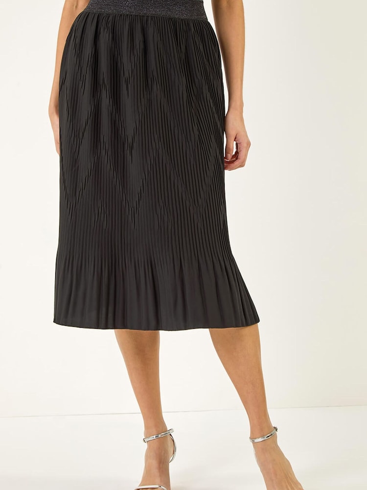 Roman Pleated Crinkle Midi Skirt - Bild 1 von 5