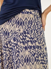 Roman Blue Abstract Print Midi Skirt - Image 5 of 5