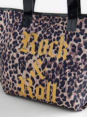 Rockett St George Animal Print Slogan Shoulder Bag - Image 7 of 8