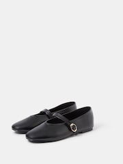 Accessorize Black Mary Jane Ballet Flats - Image 2 of 3
