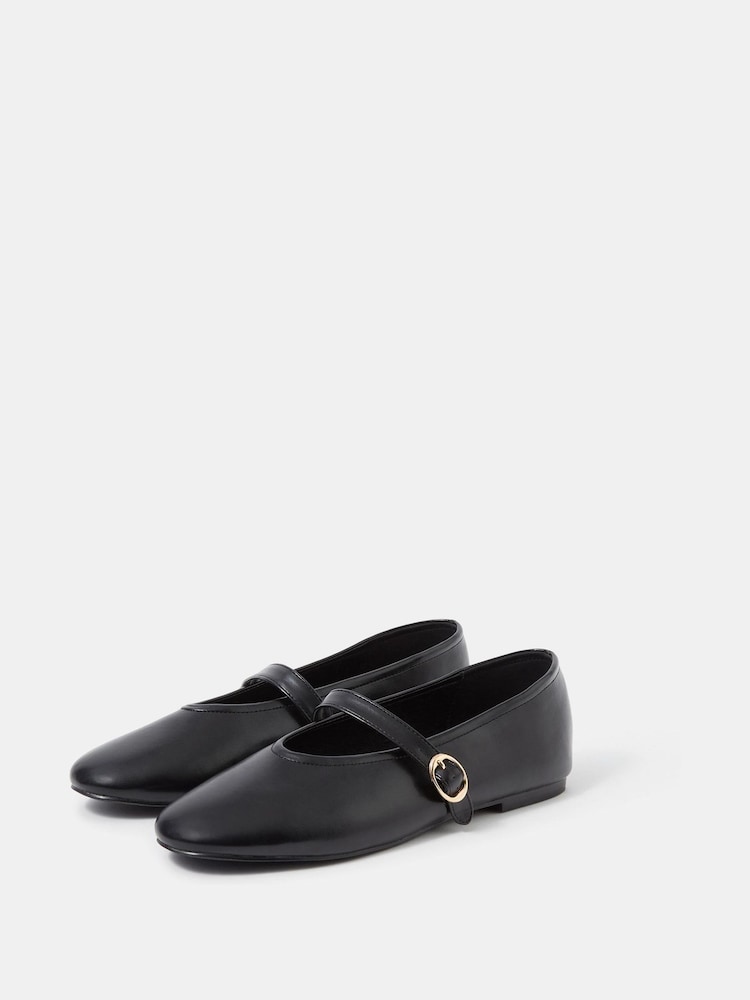 Accessorize Black Mary Jane Ballet Flats - Image 2 of 3