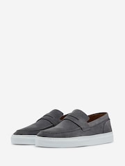 Oliver Sweeney Grey Suede Penny Loafers - Image 3 of 5