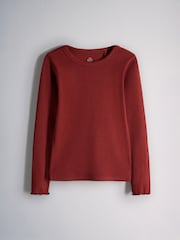 The Set 5 Pack Rib Jersey T-Shirts Navy Ditsy Print/Red/White/Chocolate Brown - Image 4 of 8