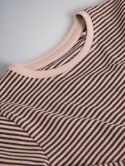 Light Brown/Cream/Pink/Chocolate Brown - The Set 4 Pack Long Sleeve Peplum Jersey T-Shirts - Imagem 7 de 7