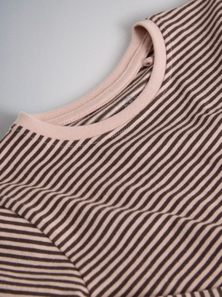 Light Brown/Cream/Pink/Chocolate Brown - The Set 4 Pack Long Sleeve Peplum Jersey T-Shirts - Imagem 7 de 7 Light Brown/Cream/Pink/Chocolate Brown - The Set 4 Pack Long Sleeve Peplum Jersey T-Shirts - Imagem 7 de 7