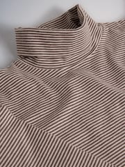 The Set 3 Pack Roll Neck Long Sleeve Rib T-Shirts Pink/Stripe - Image 5 of 6