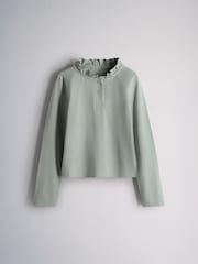 The Set 3 Pack Long Sleeve Brushed Jersey Frill Henley T-Shirts - 圖片 4/6