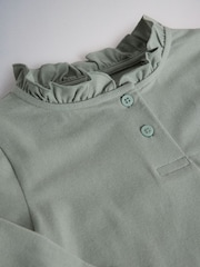 The Set 3 Pack Long Sleeve Brushed Jersey Frill Henley T-Shirts - 圖片 5/6