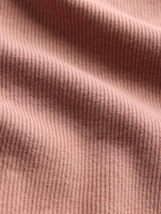 The Set 2 Pack Long Sleeve Rib Dresses with Mesh Skirt Pink/Charcoal Grey - Image 5 of 5
