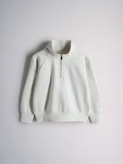 The Set 3 Pack Zip Neck Sweatshirts Grey Marl/Green/Blue - Image 4 of 6