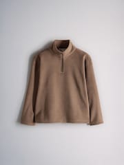 The Set 3 Pack Quater Zip Microfleece Jumpers Black/Brown - Image 2 of 6