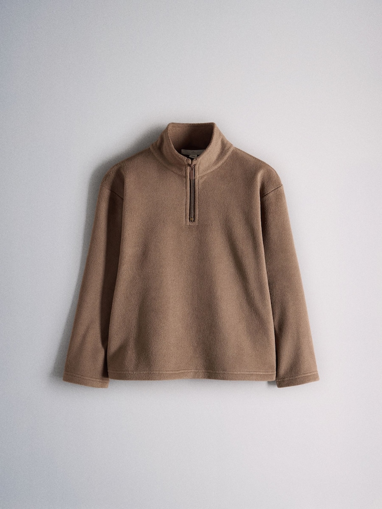 The Set 3 Pack Quater Zip Microfleece Jumpers Black/Brown - Image 2 of 6