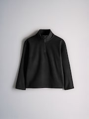 The Set 3 Pack Quater Zip Microfleece Jumpers Black/Brown - Image 4 of 6