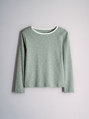 The Set 5 Pack Cotton Jersey Long Sleeve Snuggle Pyjamas Pink/Green/Cream - Image 4 of 13