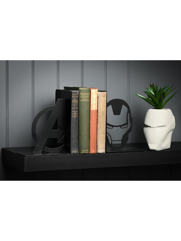 Marvel Black Iron Man Metal Bookends - Image 2 of 4