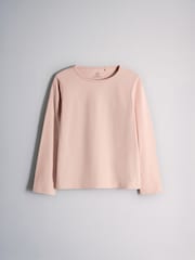 The Set 3 Pack Long Sleeve Brushed Jersey T-Shirts and Wide Leg Pyjamas Set Pink/Green - Image 6 of 9