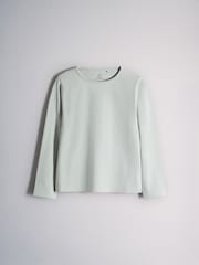 The Set 3 Pack Long Sleeve Brushed Jersey T-Shirts and Wide Leg Pyjamas Set Pink/Green - Image 7 of 9